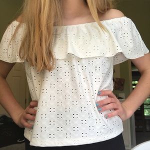 White off the shoulder top